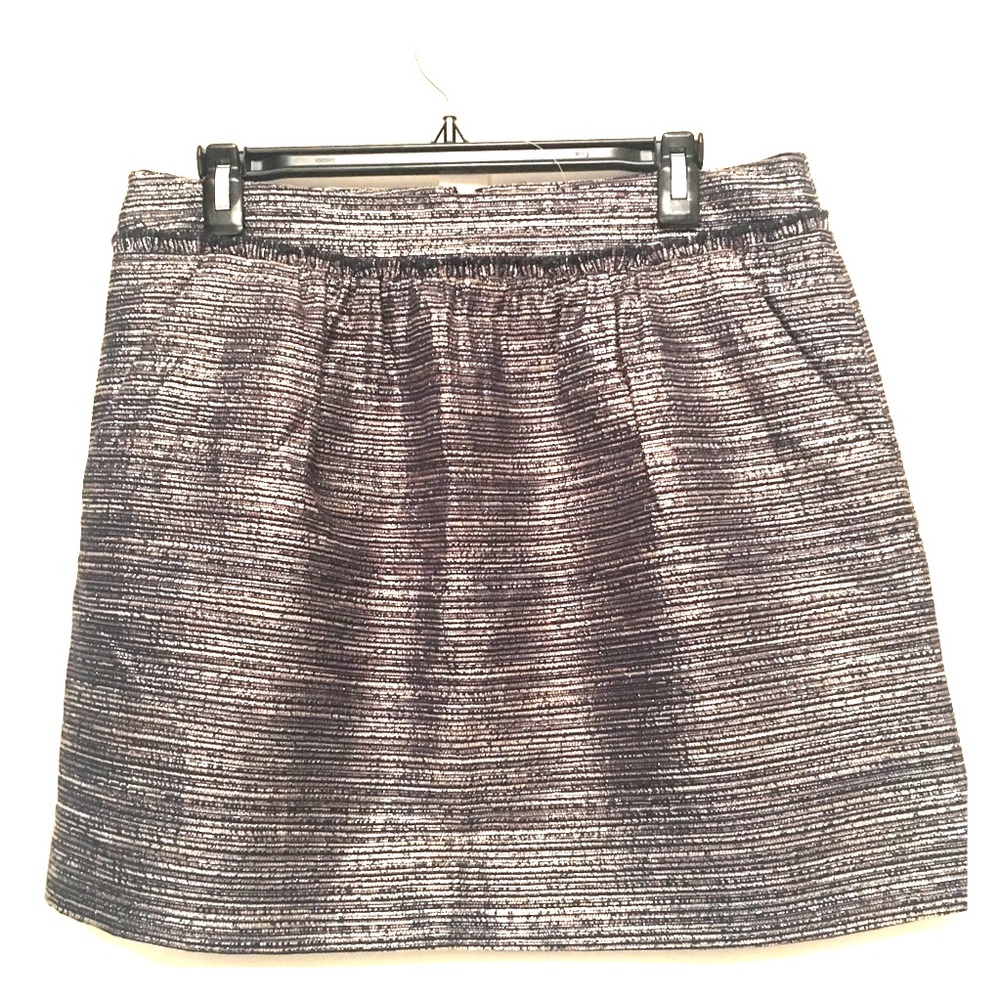 NWT! Size 8 Navy Blue Metallic Thread Skirt